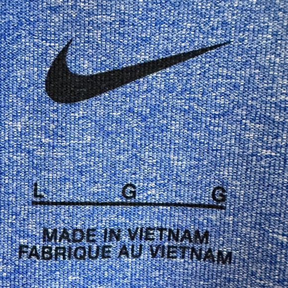 Nike Shirt Golf Polo Mens Large Blue Rugby Short Sleeve Performance Tech Stretch - Picture 4 of 10